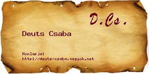 Deuts Csaba névjegykártya