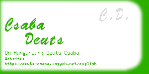 csaba deuts business card